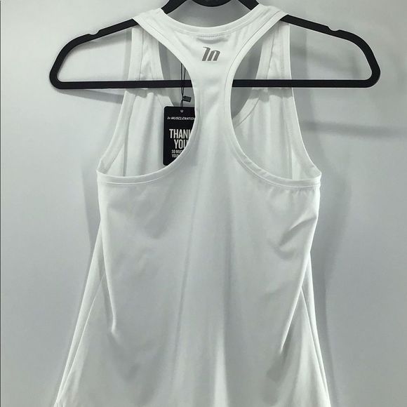 MUSCLENATION White Razorback Tank NWT SIZE XS - Picture 2 of 4